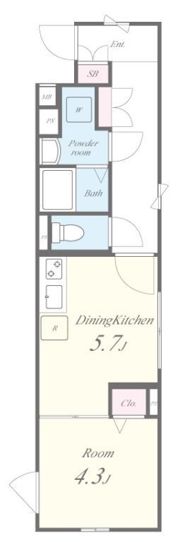 FLレジデンス新宿IIIの間取り画像