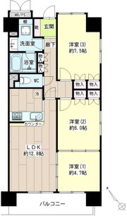サンリバーオオモリの間取り画像