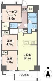 ツインズ国立IIの間取り画像