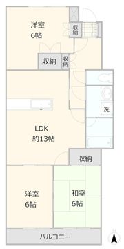 サンライズ中瀬の間取り画像