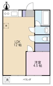コーポ光和の間取り画像