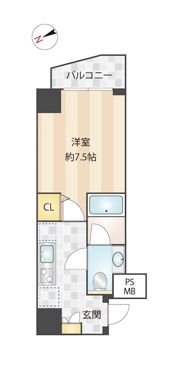 ニューガイアリルーム芝No.28の間取り画像