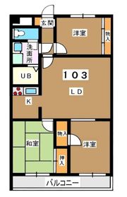 志村城山マンションの間取り画像