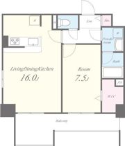 月島リバーサイドハイツの間取り画像