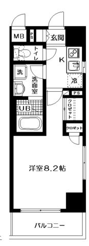 レクレドール豊洲の間取り画像