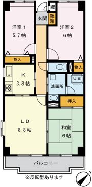 マンション篠崎の間取り画像