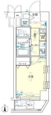 メインステージ恵比寿東の間取り画像
