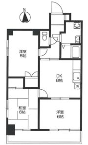 KサンライトマンションIIの間取り画像