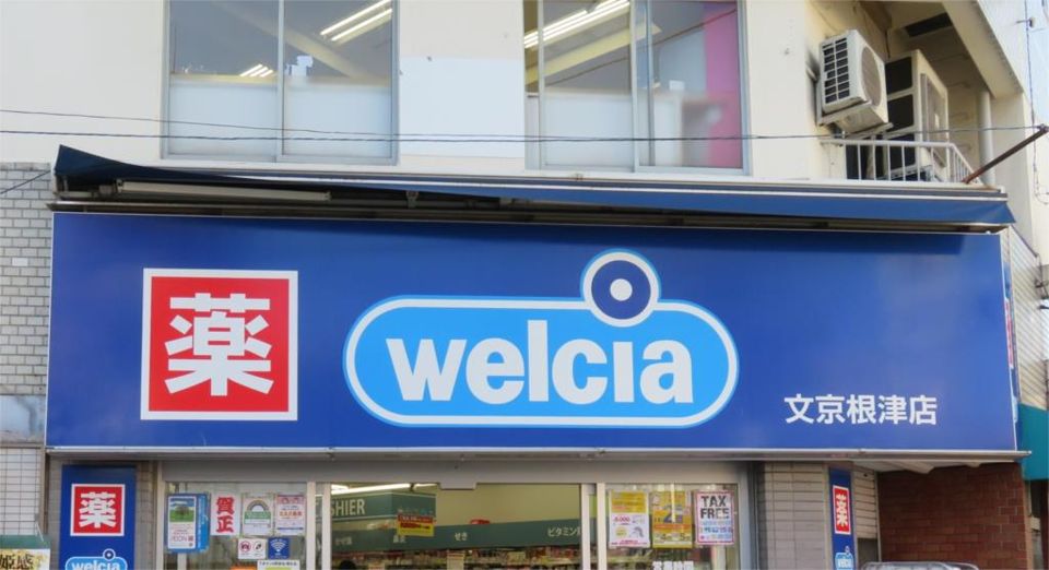 近くのウエルシア文京根津店まで290m（徒歩4分）