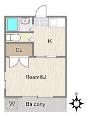メゾンフジの間取り画像