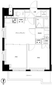 ルーブル大鳥居伍番館の間取り画像