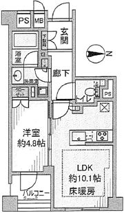ジオ新宿百人町の間取り画像
