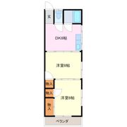 コーポ落合の間取り画像