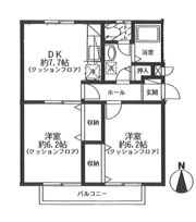 サンガーデン国立B棟の間取り画像