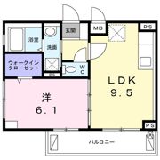 ウエスト シックスの間取り画像