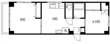 シルバーコーポの間取り画像