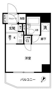 プレール新宿余丁町の間取り画像
