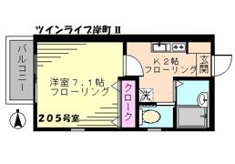 ツインライブ岸町2の間取り画像