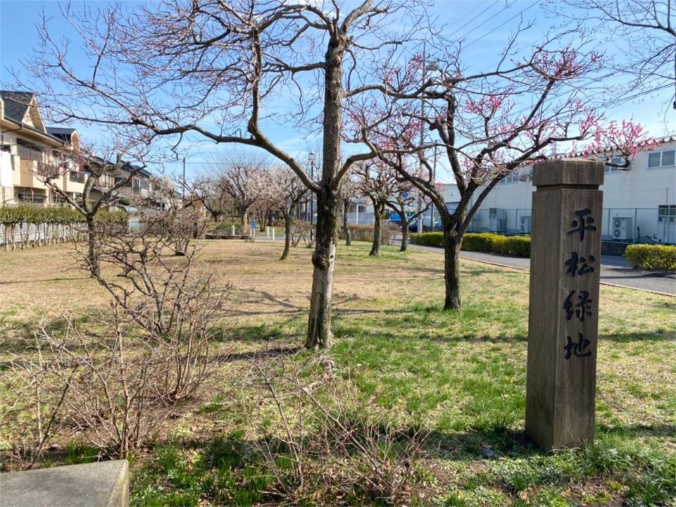 近くの平松緑地まで1,020m（徒歩13分）