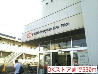近くのOKストアまで530m（徒歩7分）