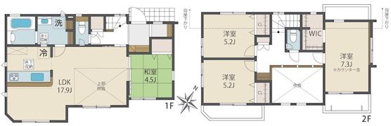 BLOOMING MAISON横浜市青葉区柿の木台2号棟の間取り画像