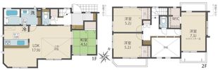 BLOOMING MAISON横浜市青葉区柿の木台2号棟の間取り画像