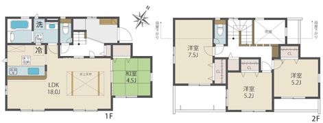 BLOOMING MAISON横浜市青葉区柿の木台1号棟の間取り画像
