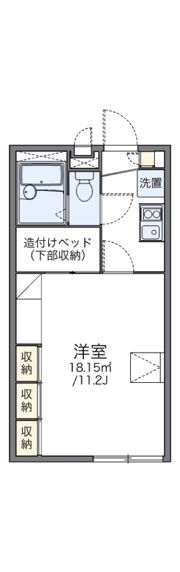 レオパレスサンシャイン Kの間取り画像