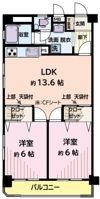 分譲賃貸 コーポ皇山の間取り画像
