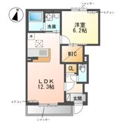 （仮称）柏市船戸 新築アパートの間取り画像