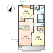 クレメント駒木Aの間取り画像