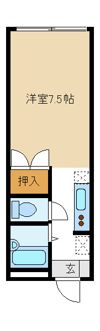 サンセゾン（マンスリーマンション）の間取り画像