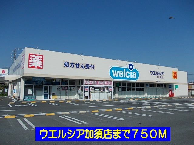 近くのウエルシア加須店まで750m（徒歩10分）