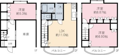 上池袋一丁目戸建の間取り画像