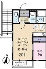 ジュネス（亀井野）の間取り画像