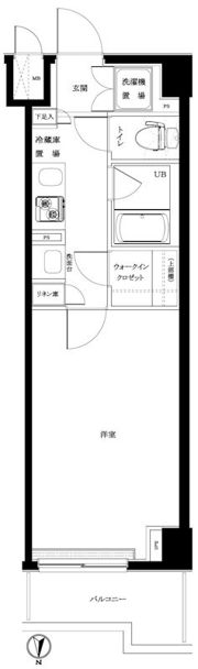 ルーブル大鳥居伍番館の間取り画像