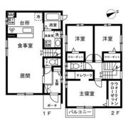 富士見市羽沢3丁目貸家戸建 C棟の間取り画像