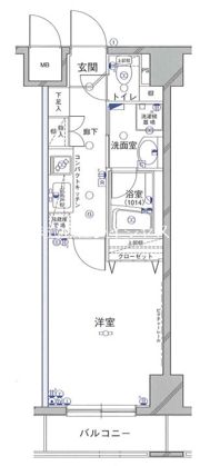 グリフィン横浜・山下公園弐番館の間取り画像