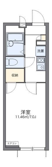 レオパレスタートルクレインIIの間取り画像