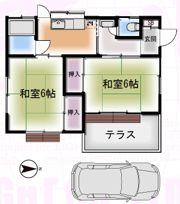 山下貸家の間取り画像