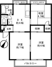 ジュネス十日市場A棟の間取り画像
