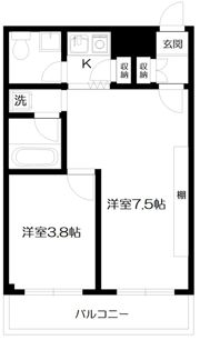 ライオンズマンション関内第二の間取り画像