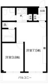 ライオンズマンション関内第二の間取り画像