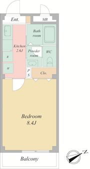 リリ‘Sマンションの間取り画像