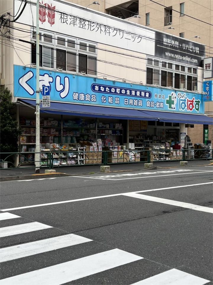 近くのぱぱす薬局 根津店まで450m(徒歩6分)