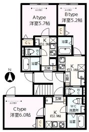 べルテイン関原の間取り画像