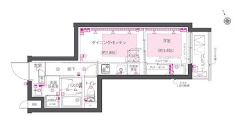 ZOOM西早稲田の間取り画像