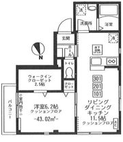 クラージュの間取り画像
