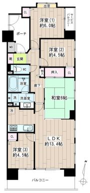 ナイスアーバン大島の間取り画像