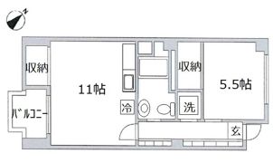 代々木フラワーマンションの間取り画像